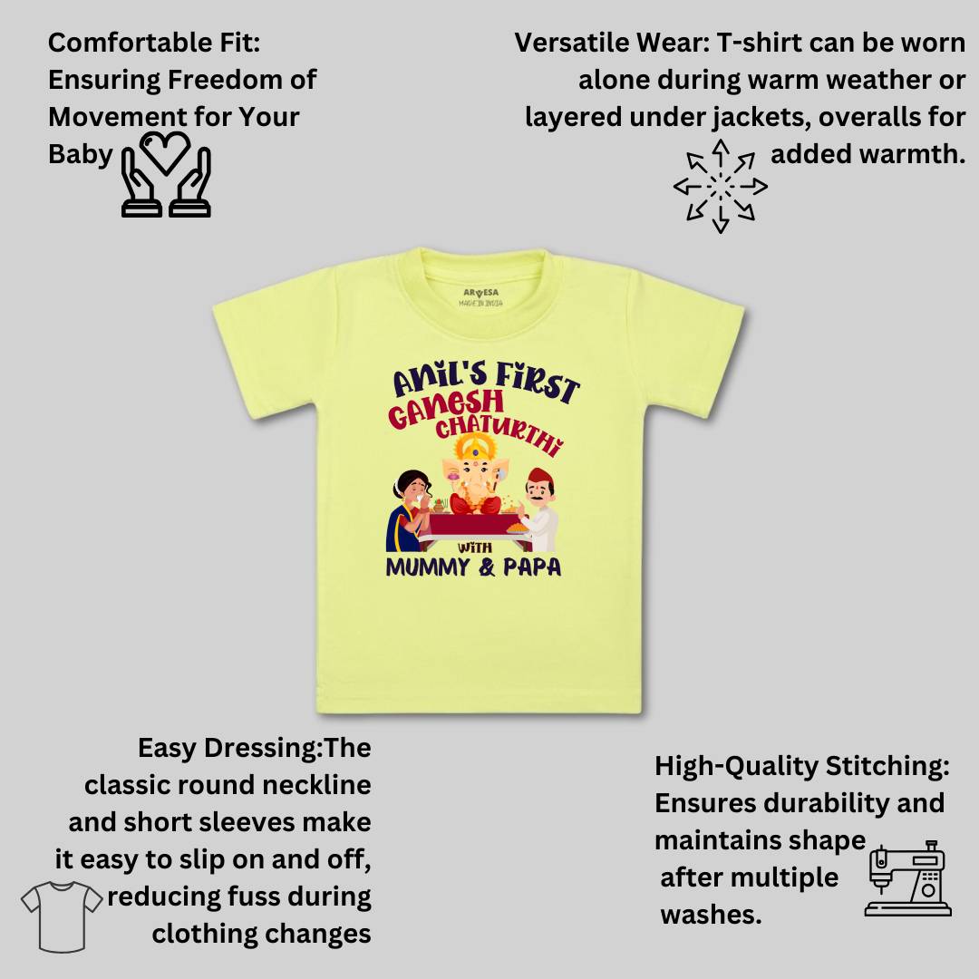 Arvesa My First Ganesh Chaturthi Baby Boy & Girl Dress