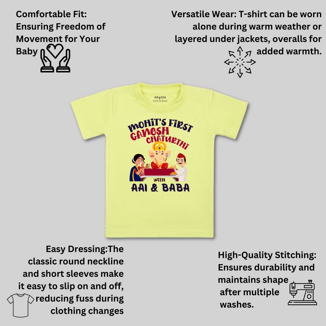 Arvesa My First Ganesh Chaturthi Baby Boy & Girl Dress