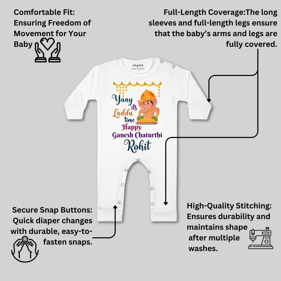 Arvesa My First Ganesh Chaturthi Baby Boy & Girl Dress