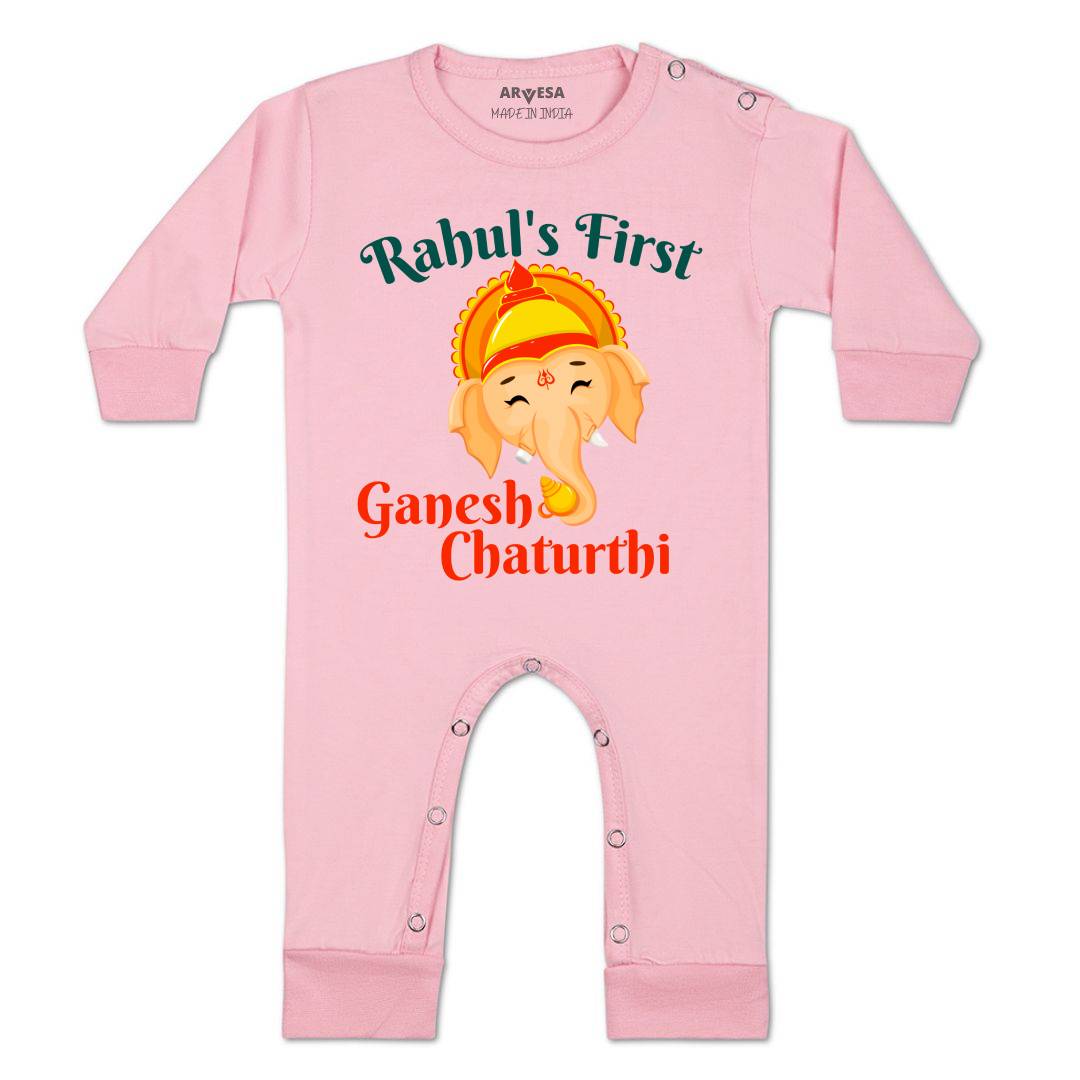 Arvesa My First Ganesh Chaturthi Baby Boy & Girl Dress