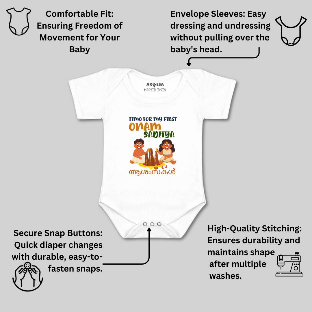 Arvesa Design-1058 Onam My First Baby Boy and Baby Girl Dress .