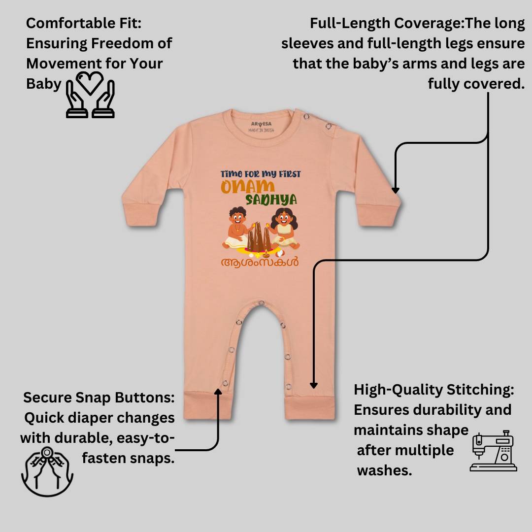 Arvesa Design-1058 Onam My First Baby Boy and Baby Girl Dress .