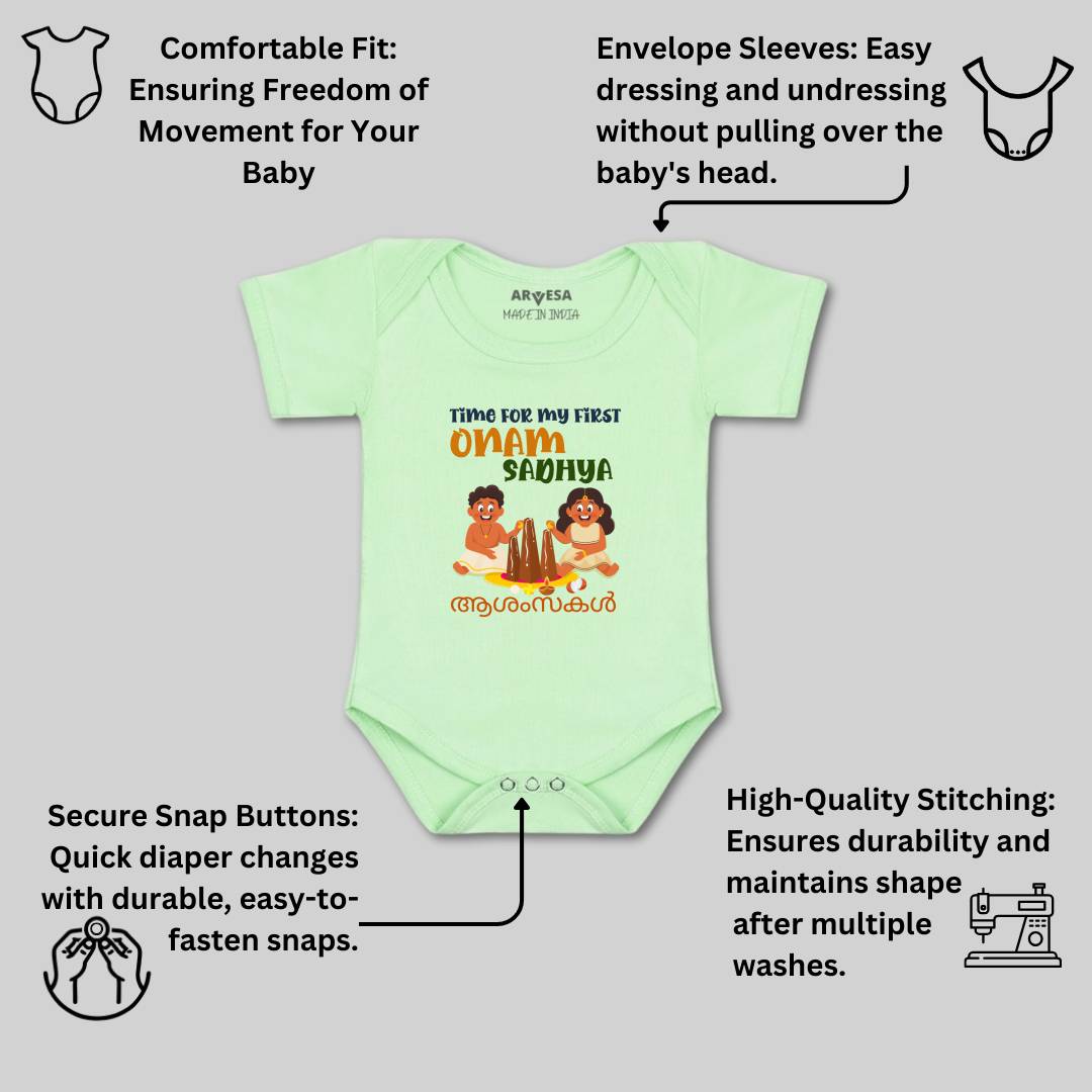 Arvesa Design-1058 Onam My First Baby Boy and Baby Girl Dress .