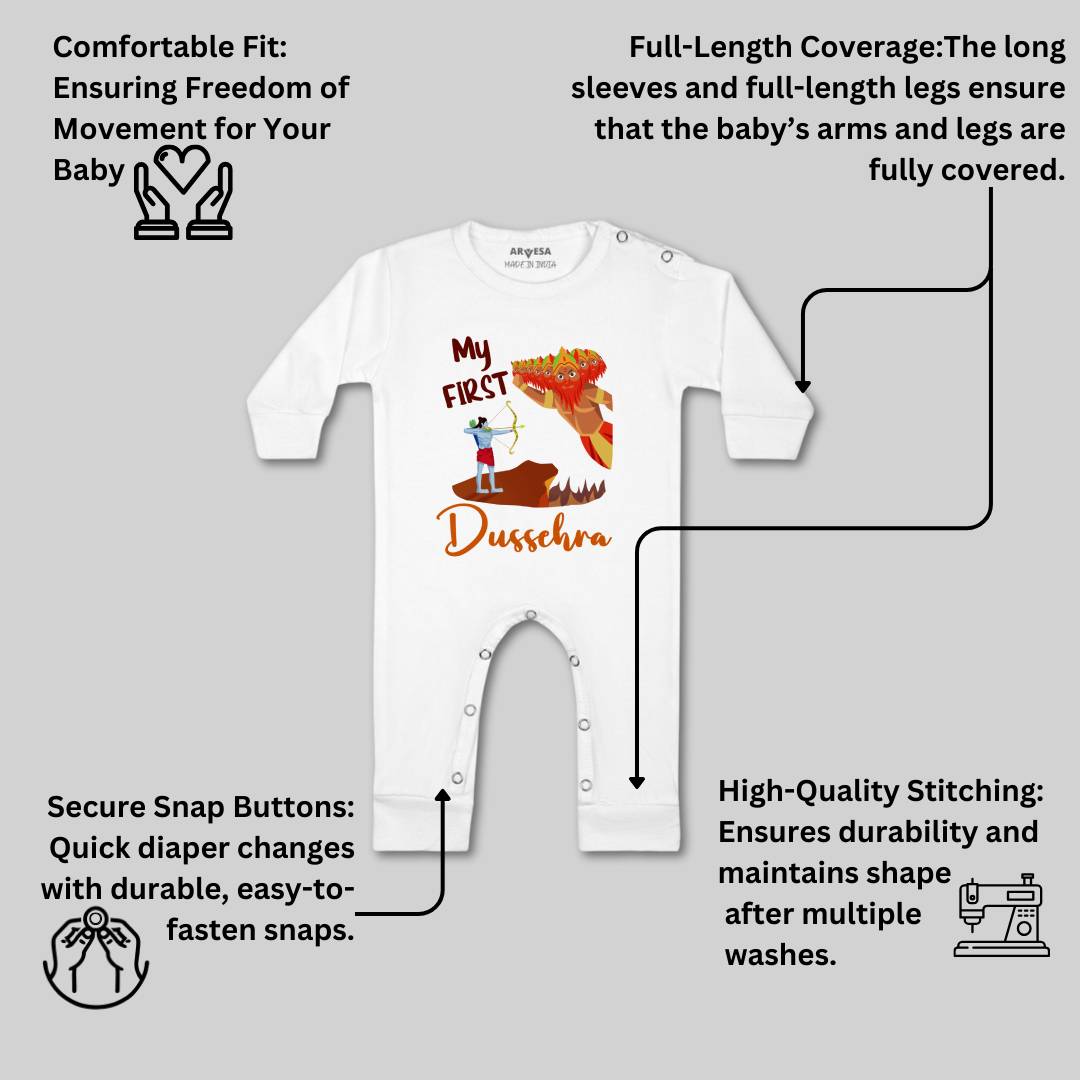 Arvesa Design-1081 Dussehra Navratri Durga My First Baby Boy and Baby Girl Dress .