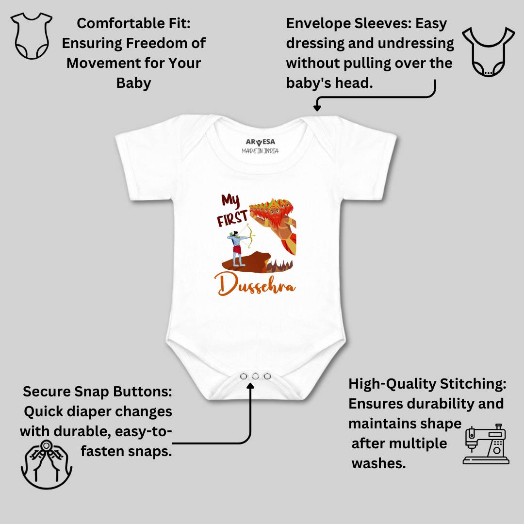 Arvesa Design-1081 Dussehra Navratri Durga My First Baby Boy and Baby Girl Dress .