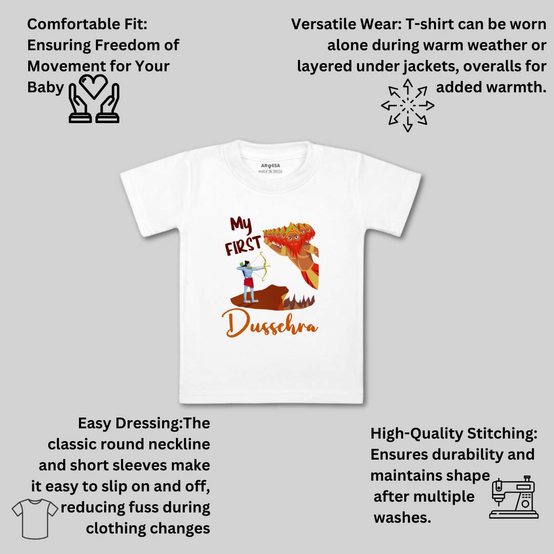 Arvesa Design-1081 Dussehra Navratri Durga My First Baby Boy and Baby Girl Dress .
