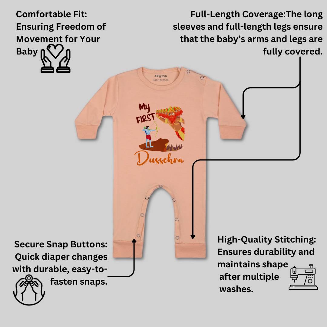 Arvesa Design-1081 Dussehra Navratri Durga My First Baby Boy and Baby Girl Dress .