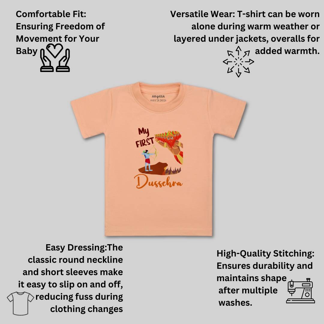 Arvesa Design-1081 Dussehra Navratri Durga My First Baby Boy and Baby Girl Dress .