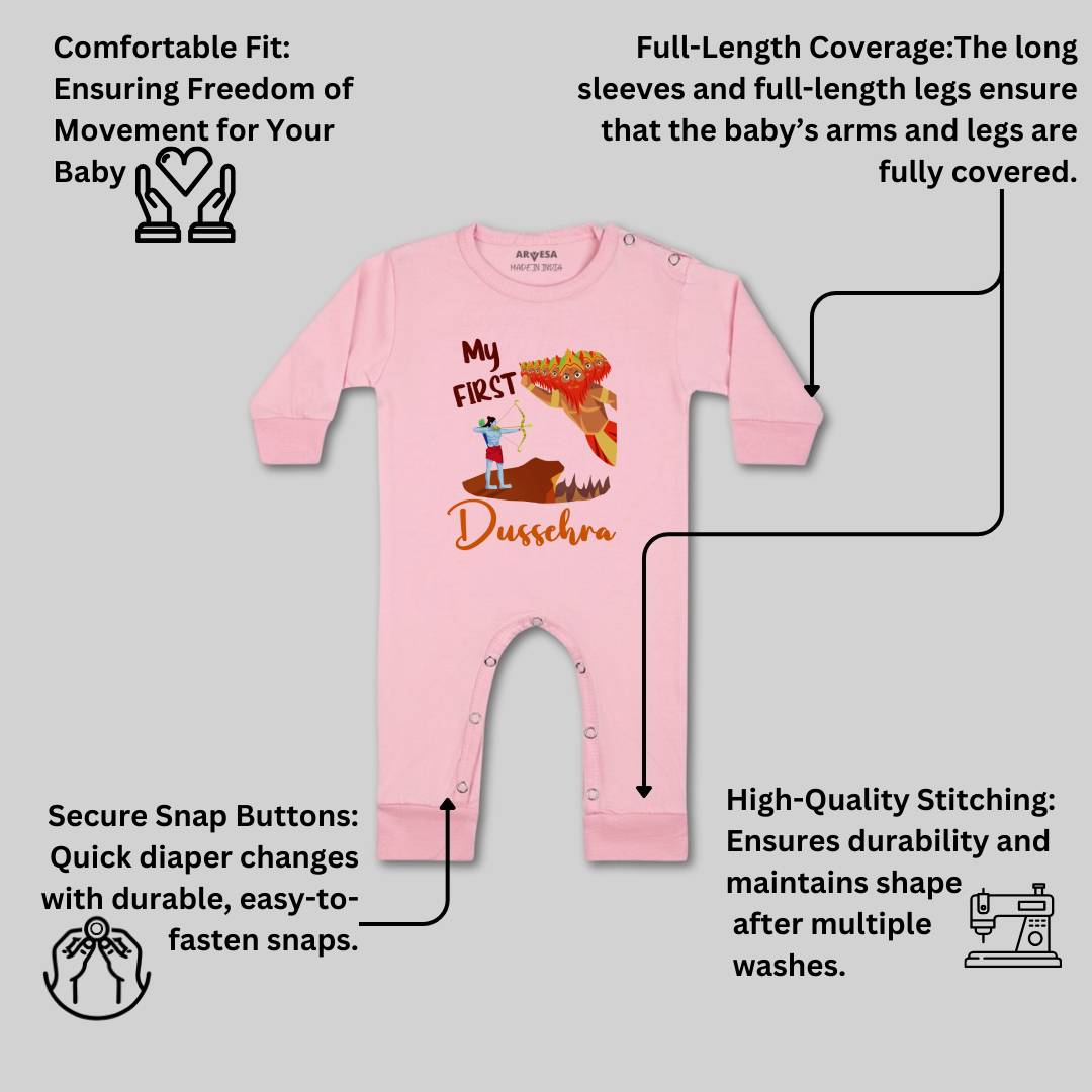Arvesa Design-1081 Dussehra Navratri Durga My First Baby Boy and Baby Girl Dress .