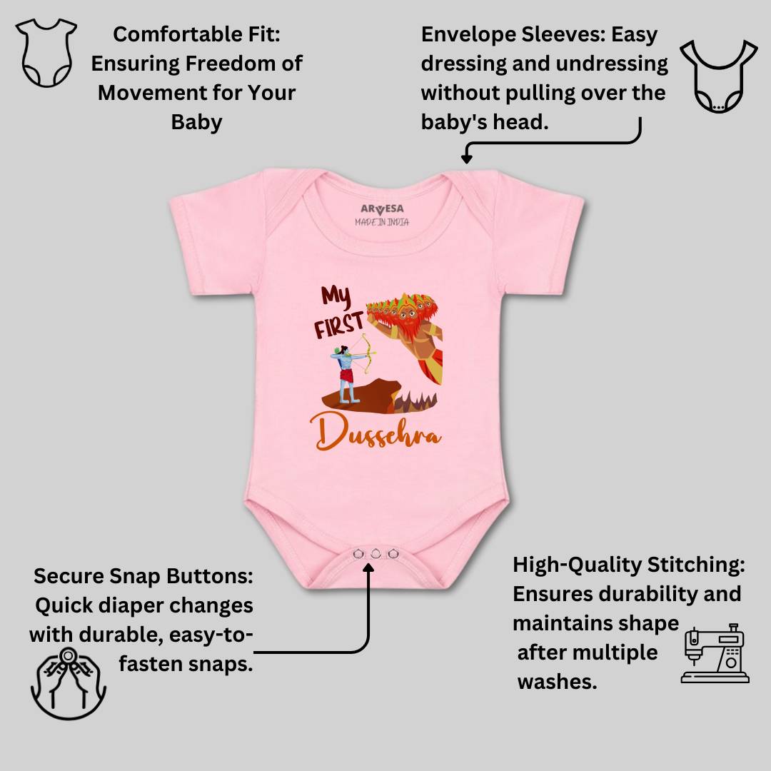 Arvesa Design-1081 Dussehra Navratri Durga My First Baby Boy and Baby Girl Dress .