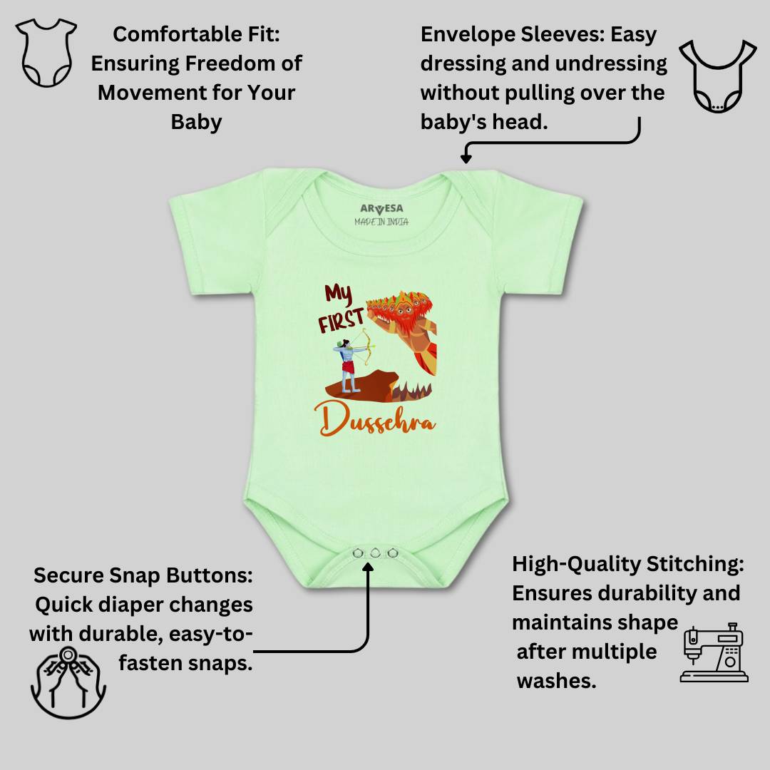 Arvesa Design-1081 Dussehra Navratri Durga My First Baby Boy and Baby Girl Dress .