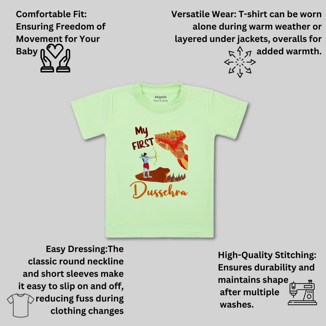 Arvesa Design-1081 Dussehra Navratri Durga My First Baby Boy and Baby Girl Dress .