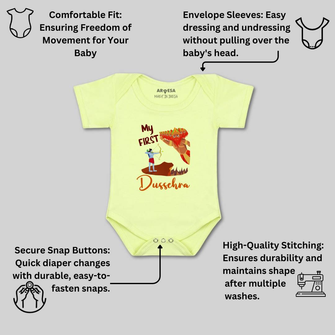 Arvesa Design-1081 Dussehra Navratri Durga My First Baby Boy and Baby Girl Dress .