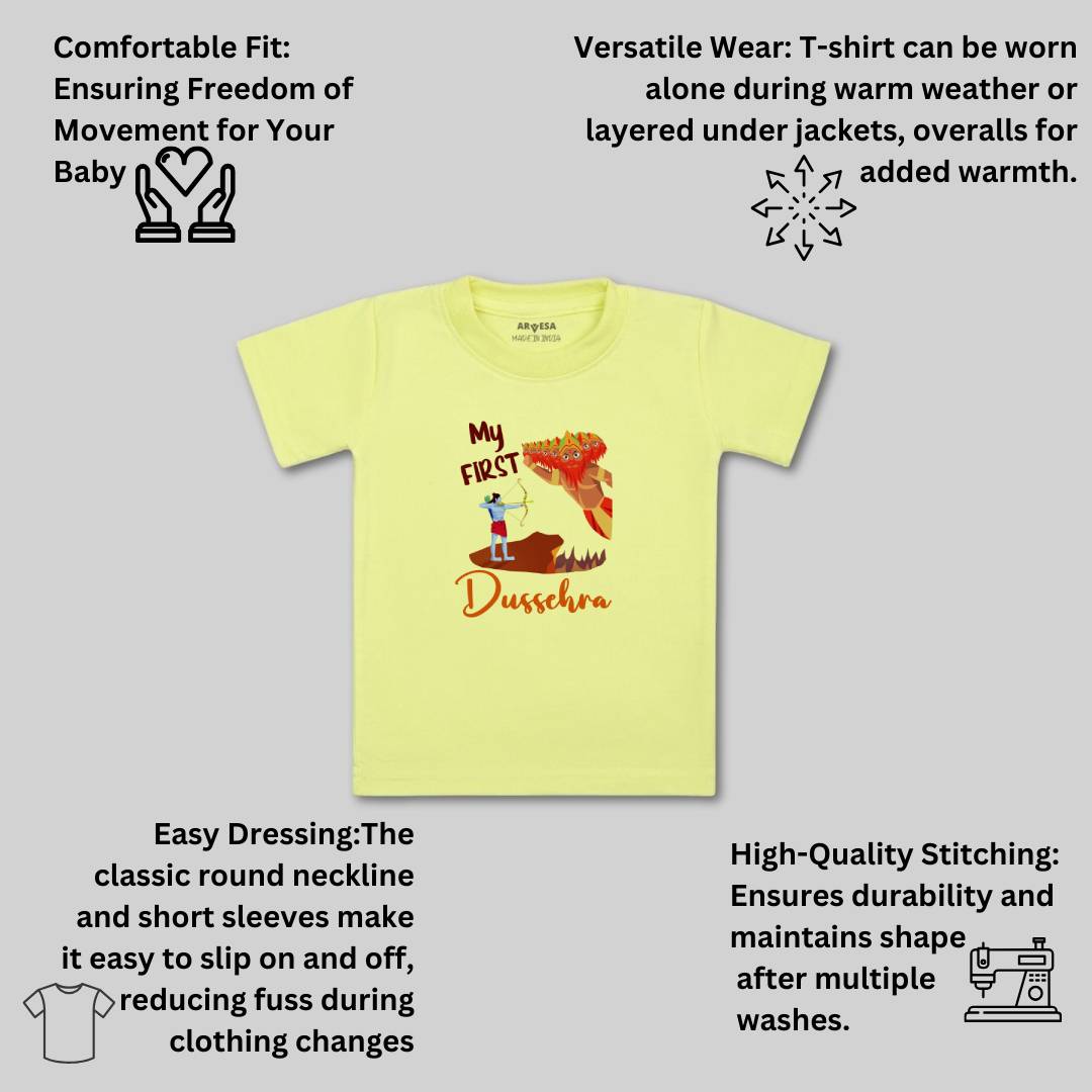 Arvesa Design-1081 Dussehra Navratri Durga My First Baby Boy and Baby Girl Dress .