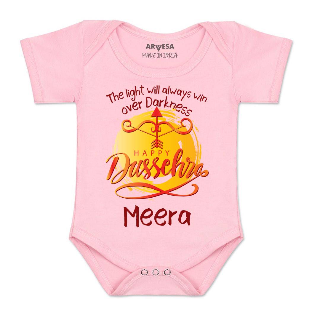 Arvesa Happy Dussehra Baby Boy & Girl Dress