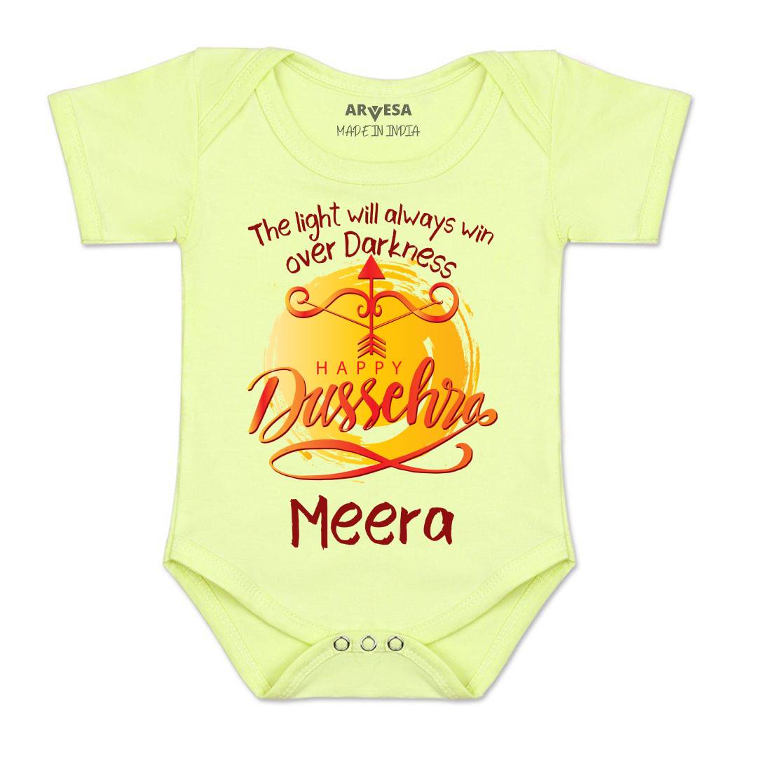 Arvesa Happy Dussehra Baby Boy & Girl Dress