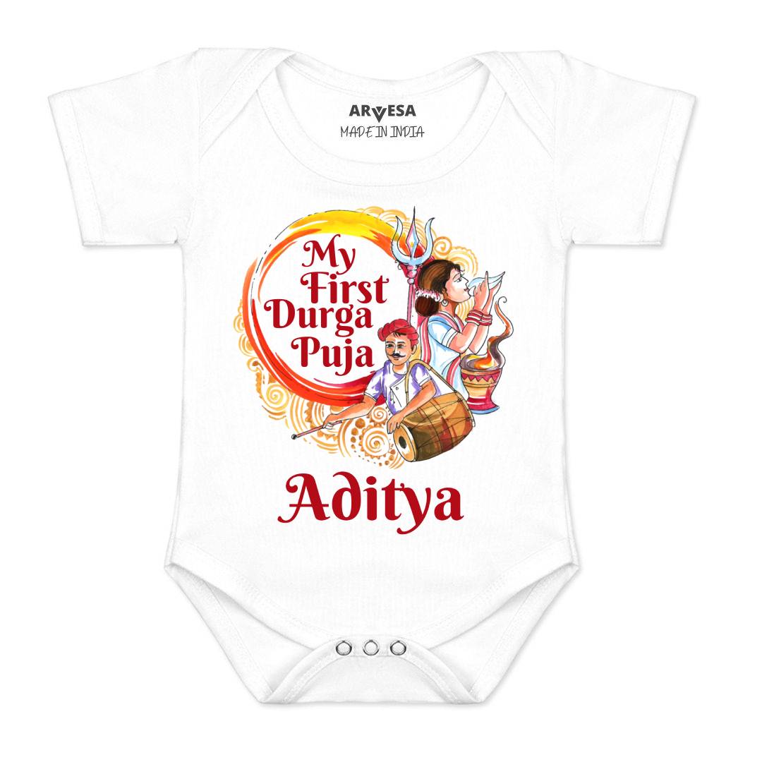 Arvesa My First Durga Puja Baby Boy & Girl Dress