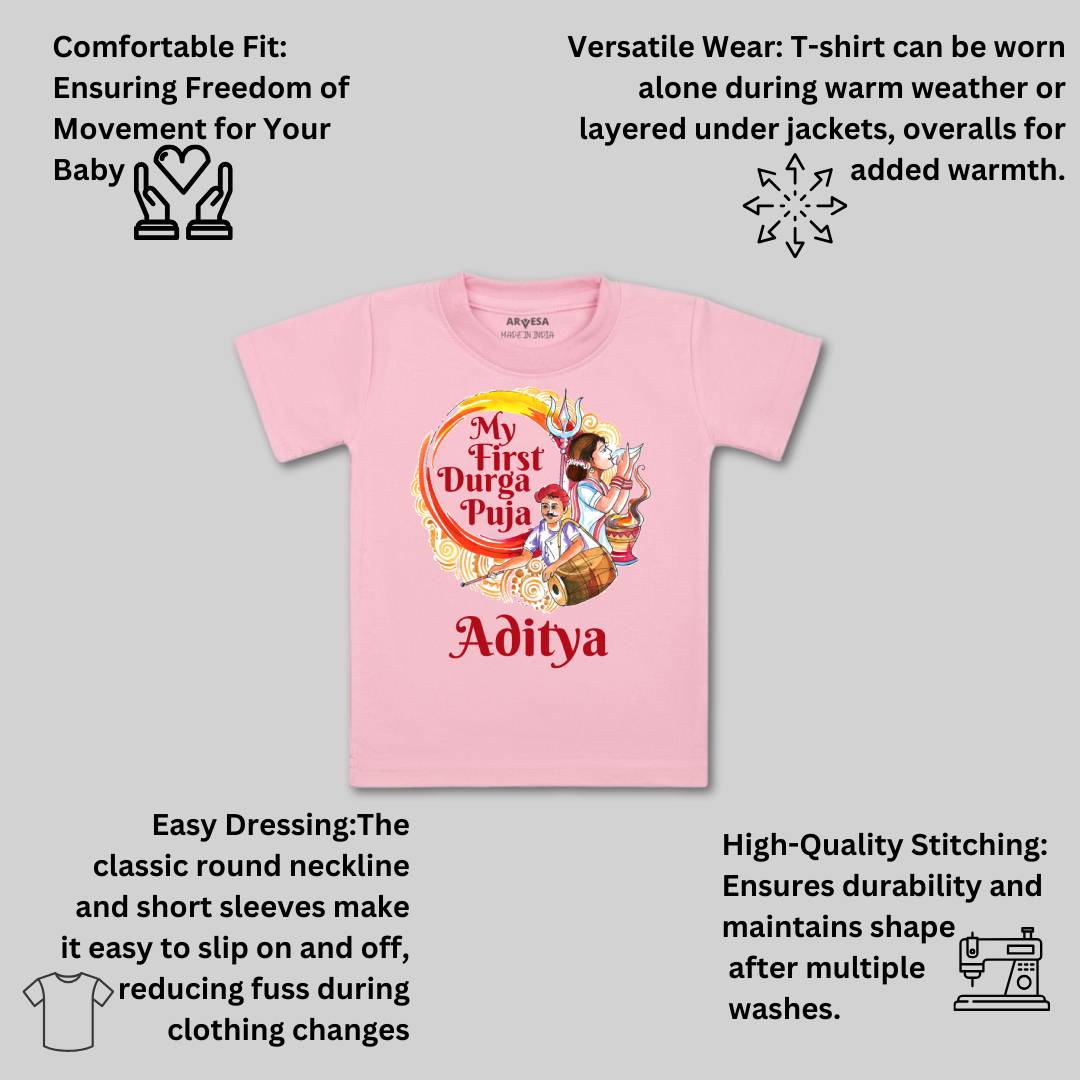 Arvesa My First Durga Puja Baby Boy & Girl Dress