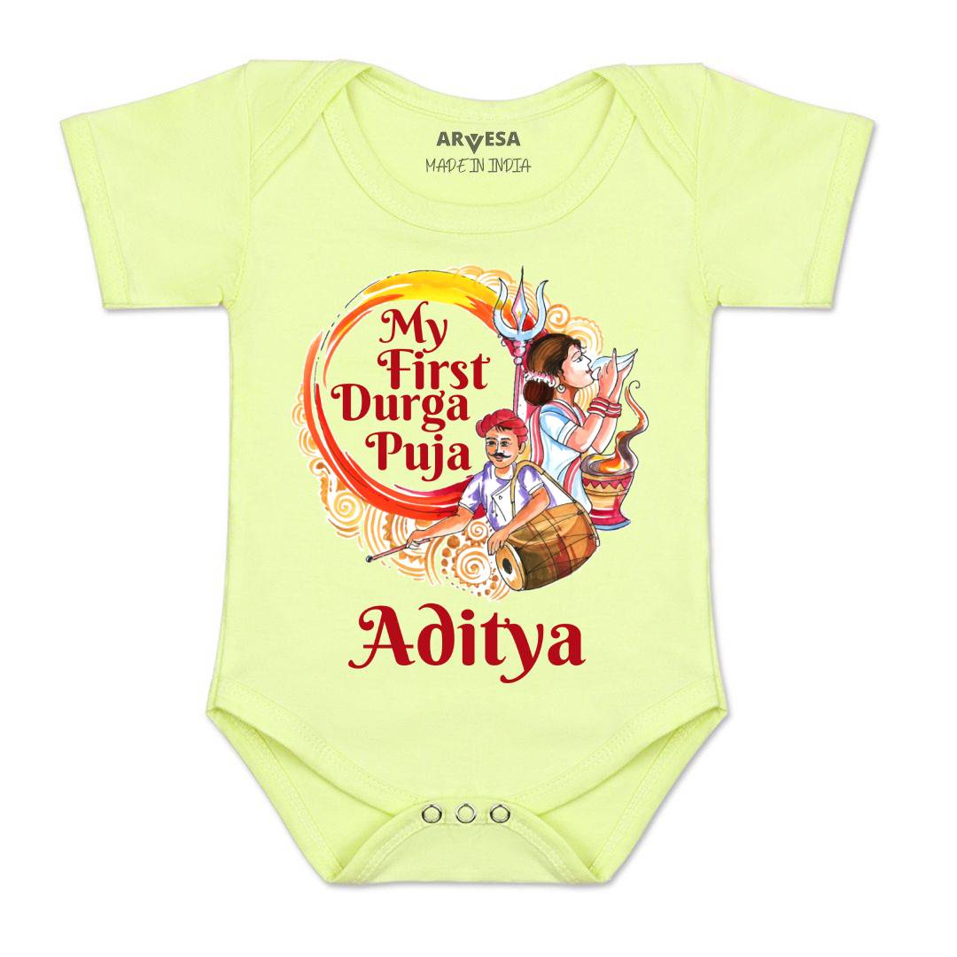 Arvesa My First Durga Puja Baby Boy & Girl Dress