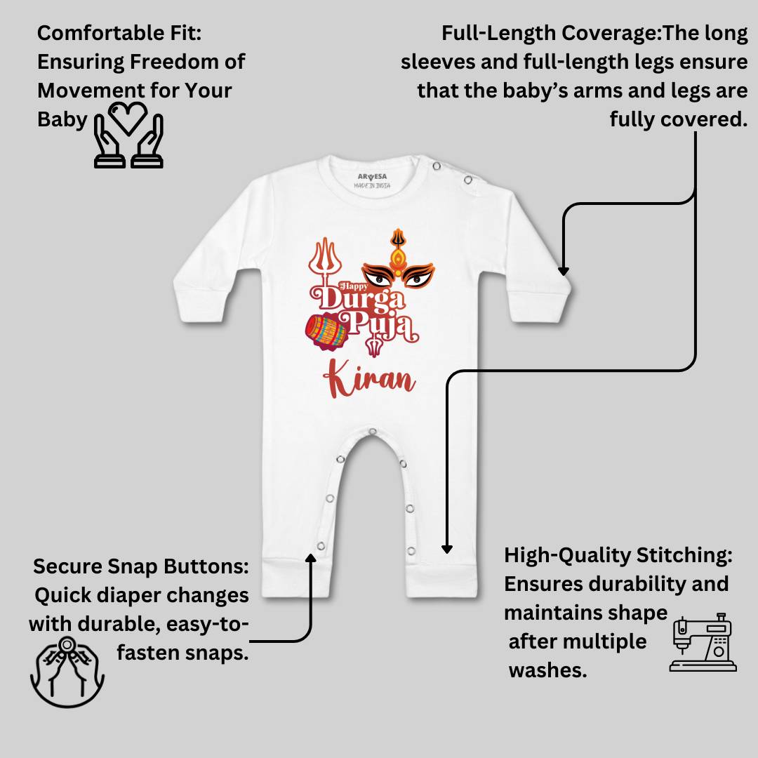 Arvesa Happy Durga Puja Baby Boy & Girl Dress