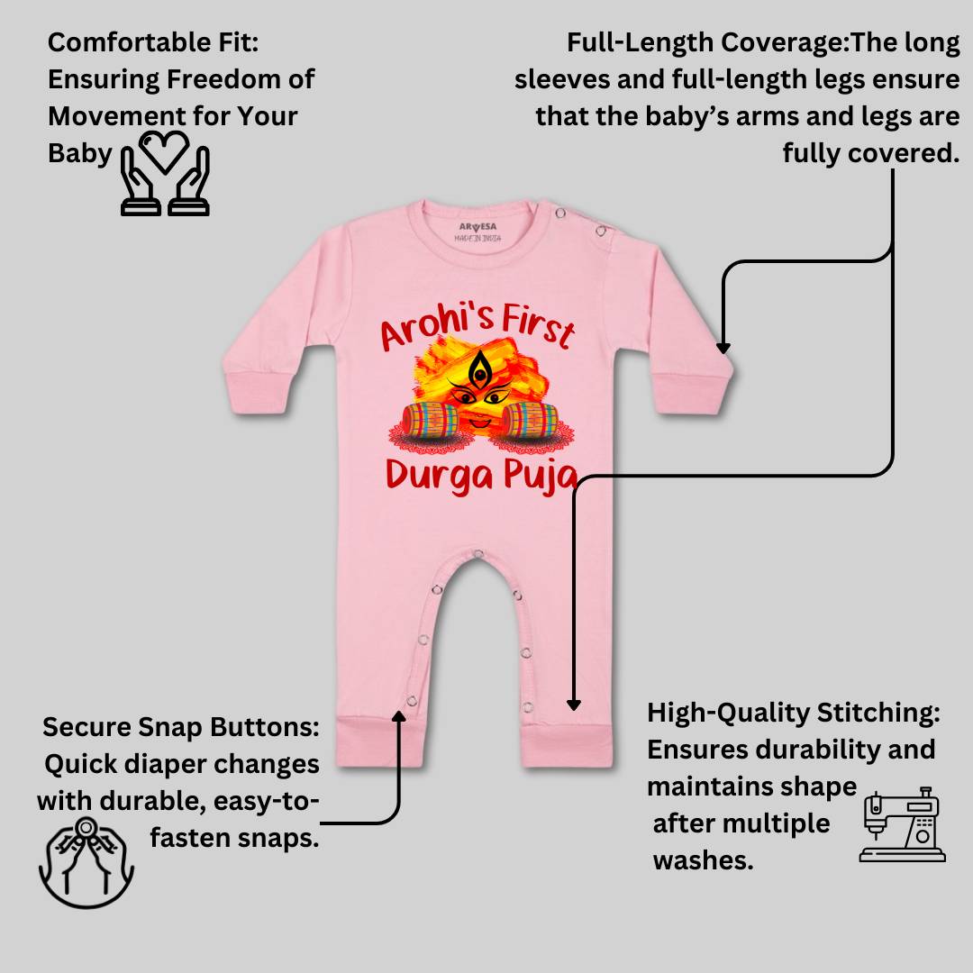 Arvesa My First Durga Puja Baby Boy & Girl Dress