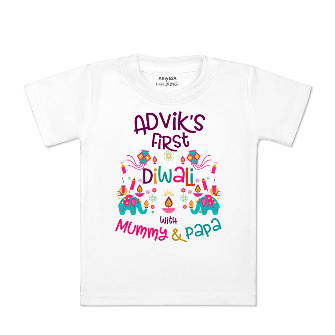 Arvesa My First Diwali Baby Boy & Girl Dress