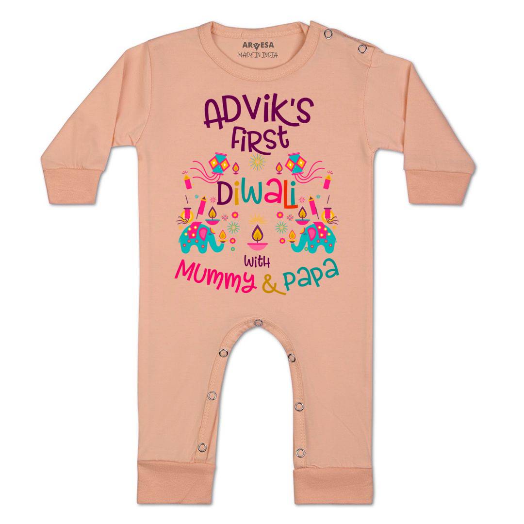 Arvesa My First Diwali Baby Boy & Girl Dress