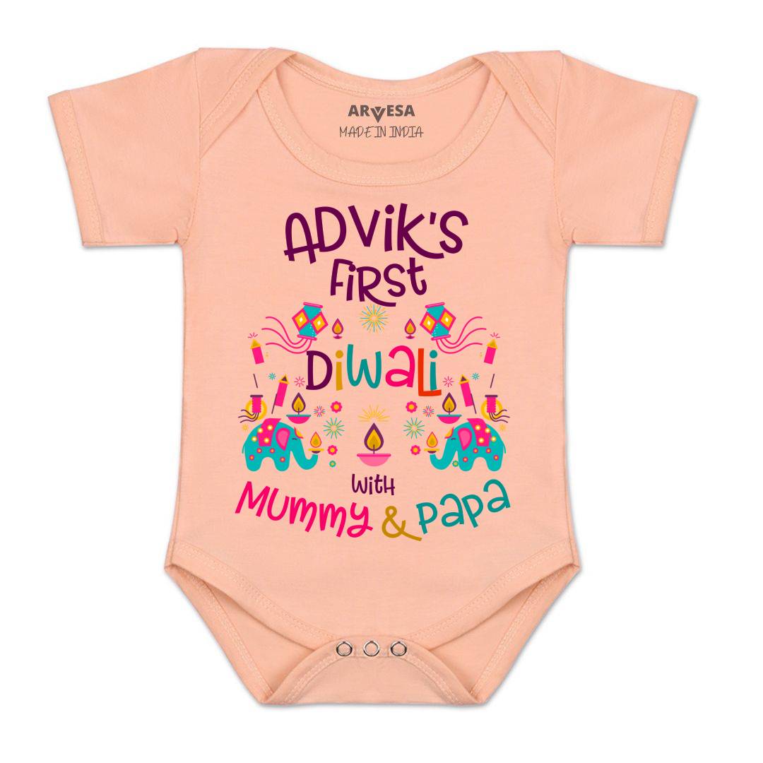 Arvesa My First Diwali Baby Boy & Girl Dress