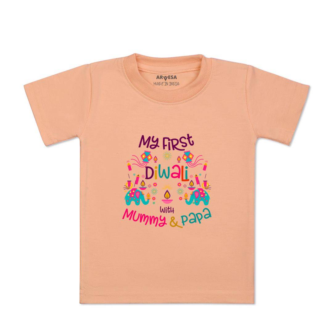 Arvesa Design-1102 Diwali My First Baby Boy and Baby Girl Dress .