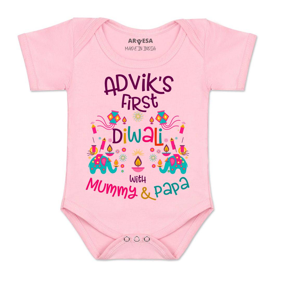 Arvesa My First Diwali Baby Boy & Girl Dress