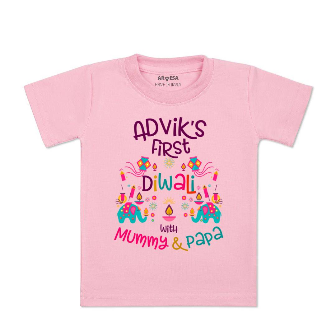 Arvesa My First Diwali Baby Boy & Girl Dress