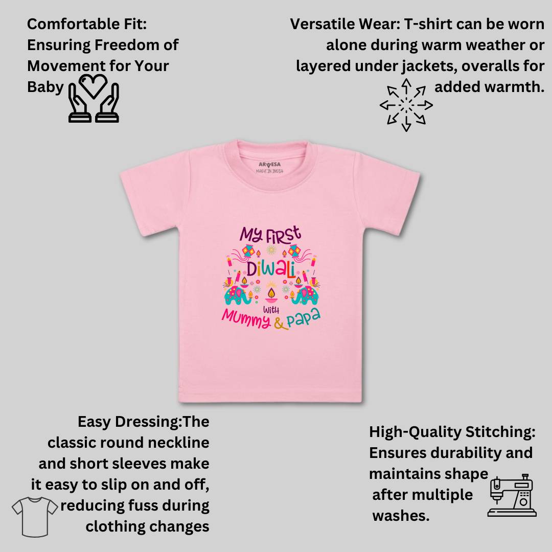 Arvesa Design-1102 Diwali My First Baby Boy and Baby Girl Dress .
