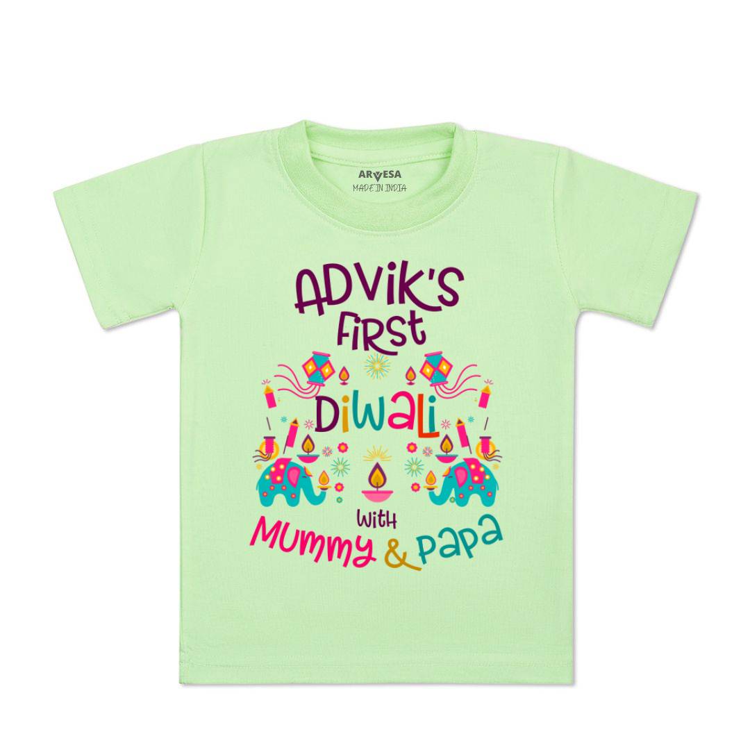 Arvesa My First Diwali Baby Boy & Girl Dress