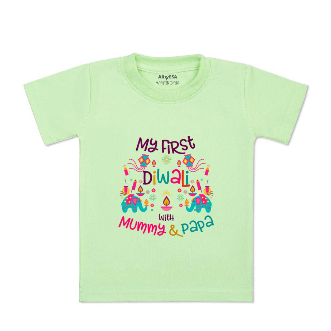 Arvesa Design-1102 Diwali My First Baby Boy and Baby Girl Dress .