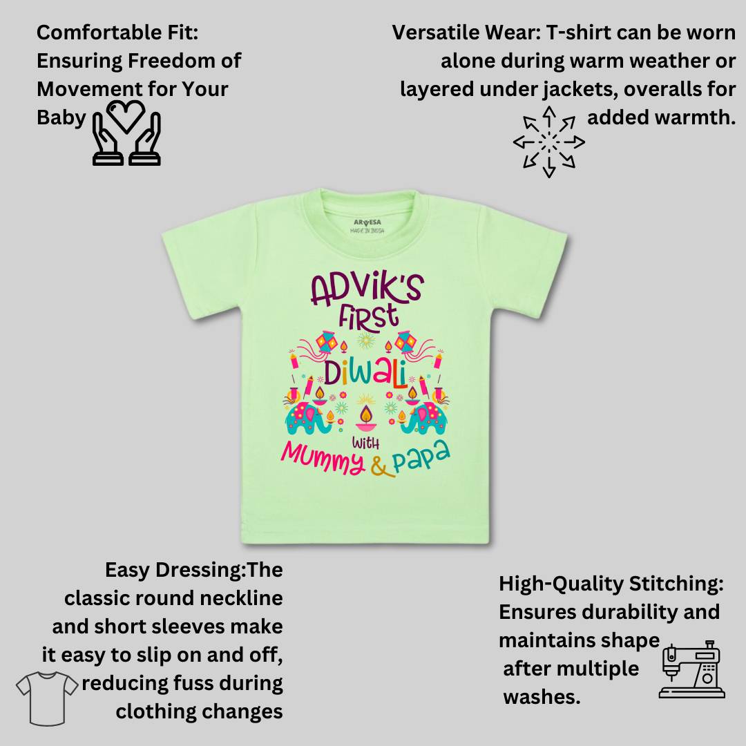 Arvesa My First Diwali Baby Boy & Girl Dress