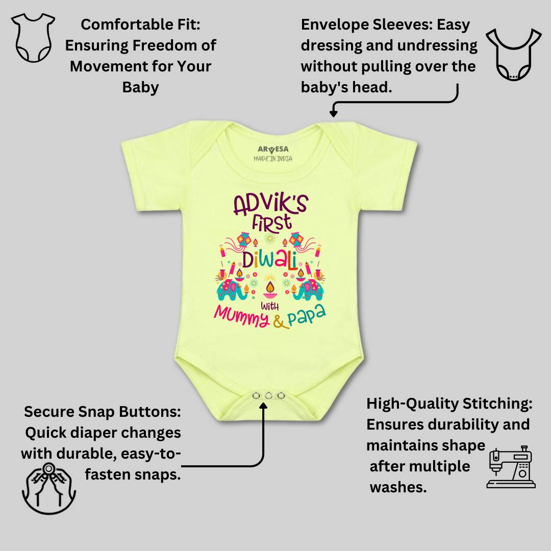 Arvesa My First Diwali Baby Boy & Girl Dress
