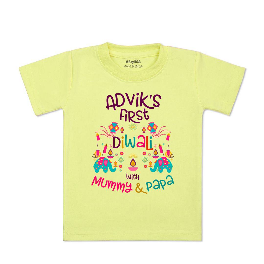 Arvesa My First Diwali Baby Boy & Girl Dress