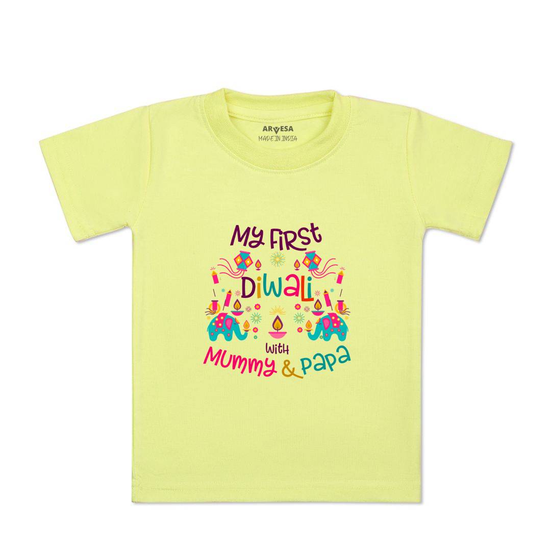 Arvesa Design-1102 Diwali My First Baby Boy and Baby Girl Dress .