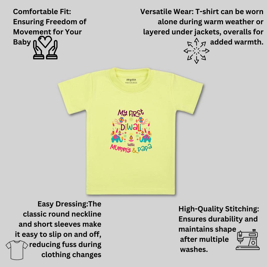Arvesa Design-1102 Diwali My First Baby Boy and Baby Girl Dress .