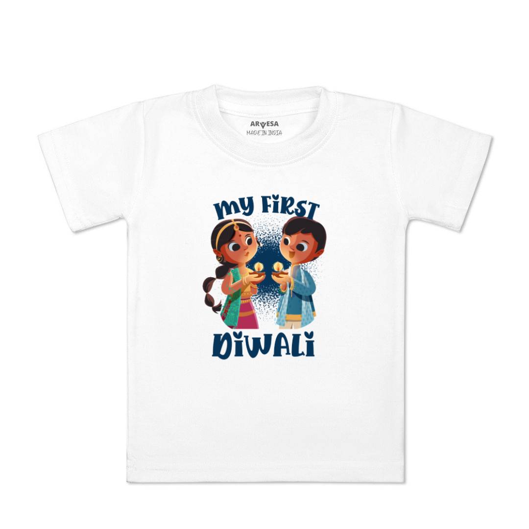 Arvesa Design-1103 Diwali My First Baby Boy and Baby Girl Dress .