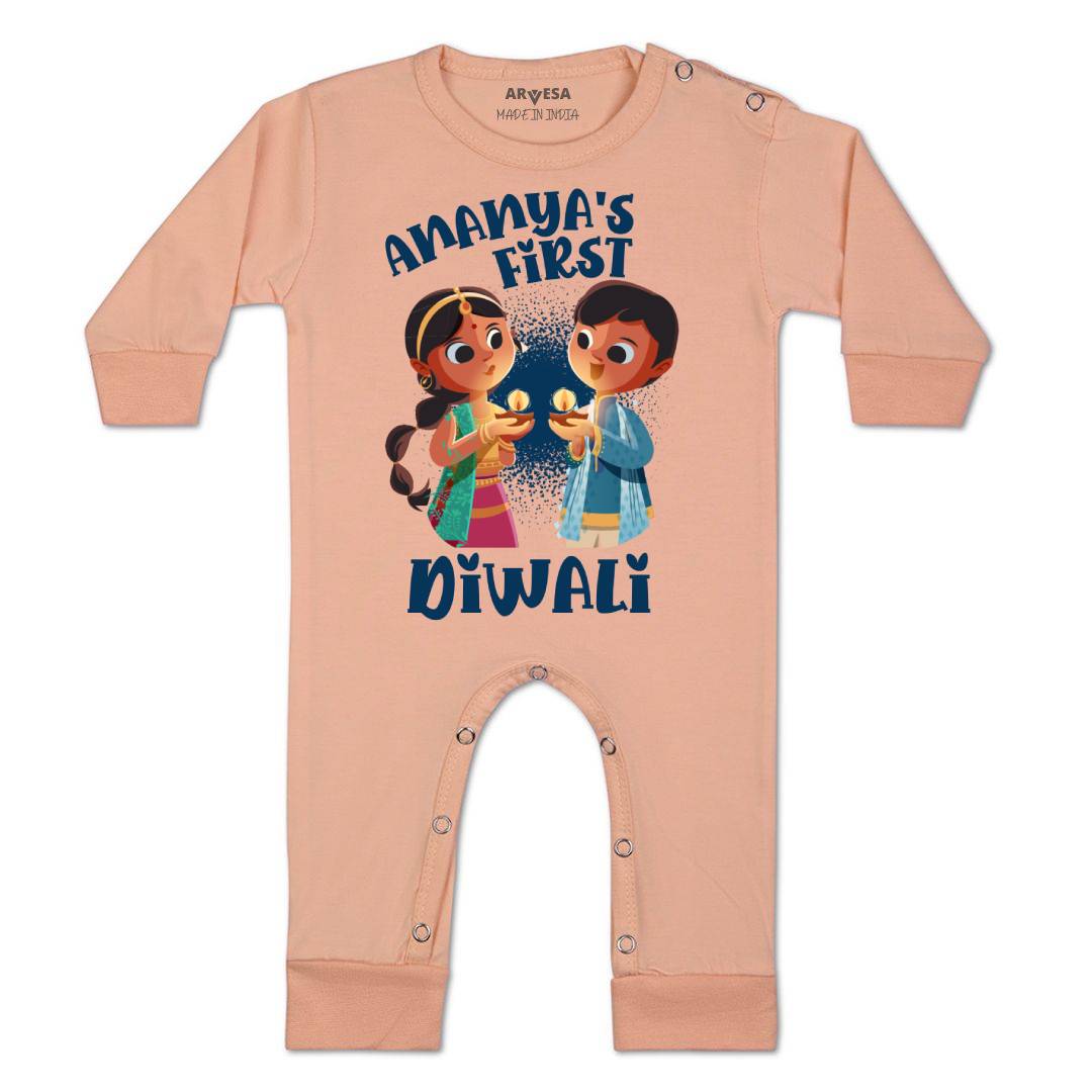 Arvesa My First Diwali Baby Boy & Girl Dress