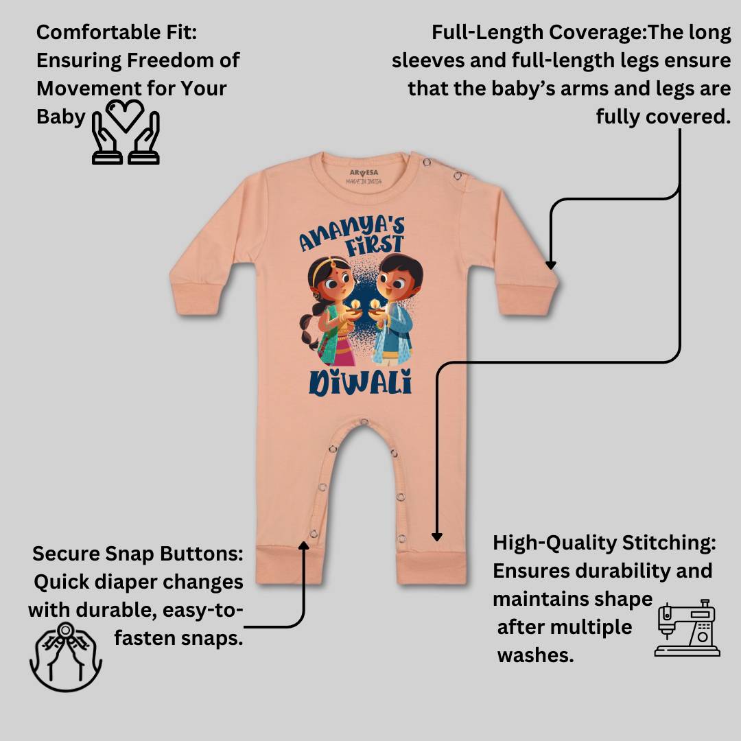 Arvesa My First Diwali Baby Boy & Girl Dress