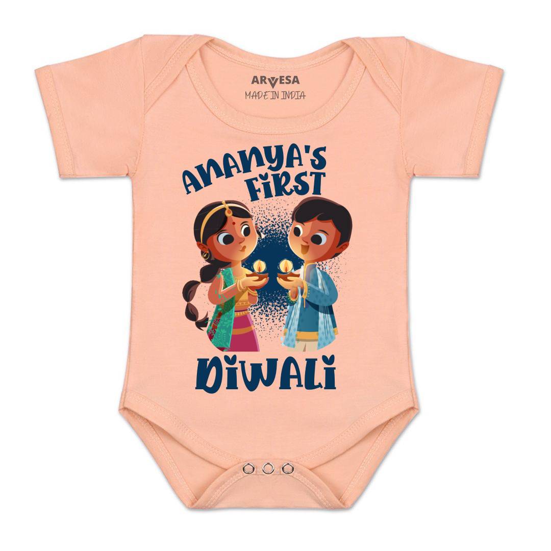 Arvesa My First Diwali Baby Boy & Girl Dress