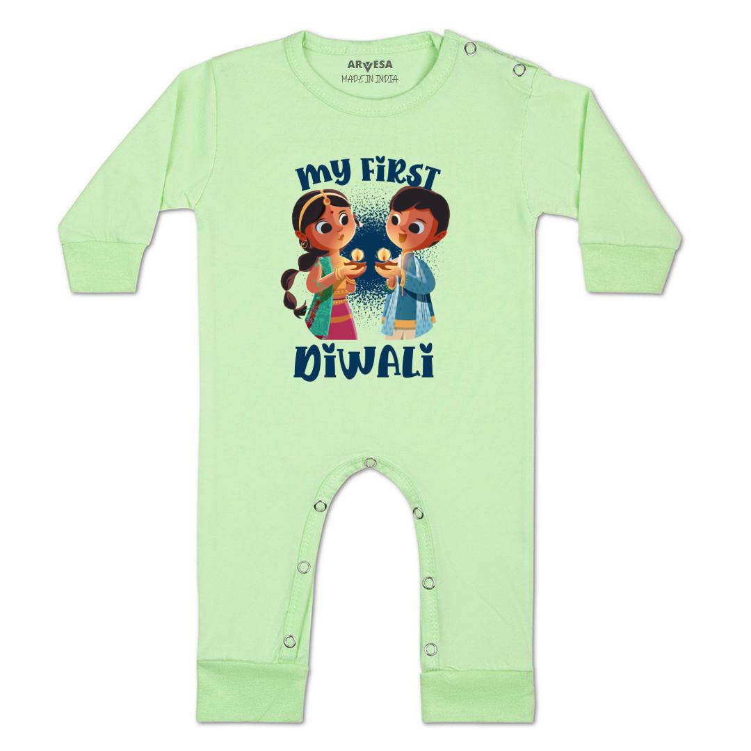 Arvesa Design-1103 Diwali My First Baby Boy and Baby Girl Dress .