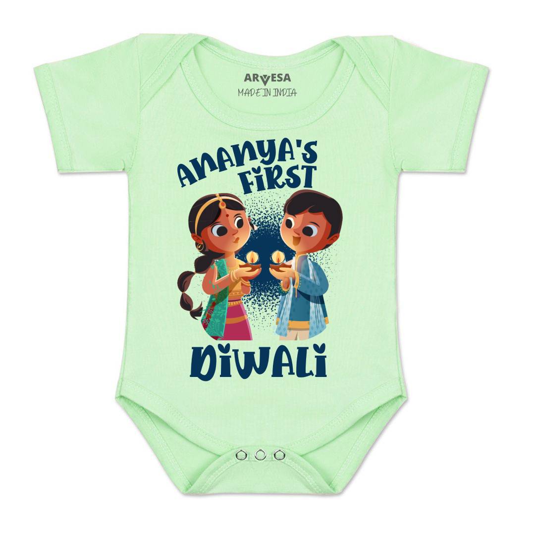 Arvesa My First Diwali Baby Boy & Girl Dress