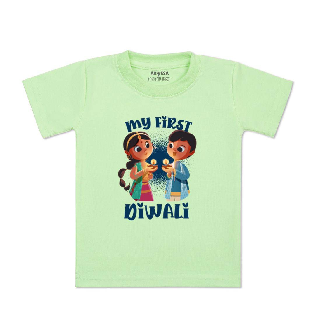 Arvesa Design-1103 Diwali My First Baby Boy and Baby Girl Dress .