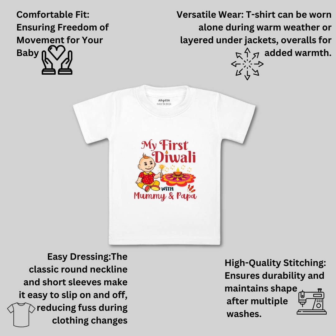 Arvesa Design-1104 Diwali My First Baby Boy and Baby Girl Dress .