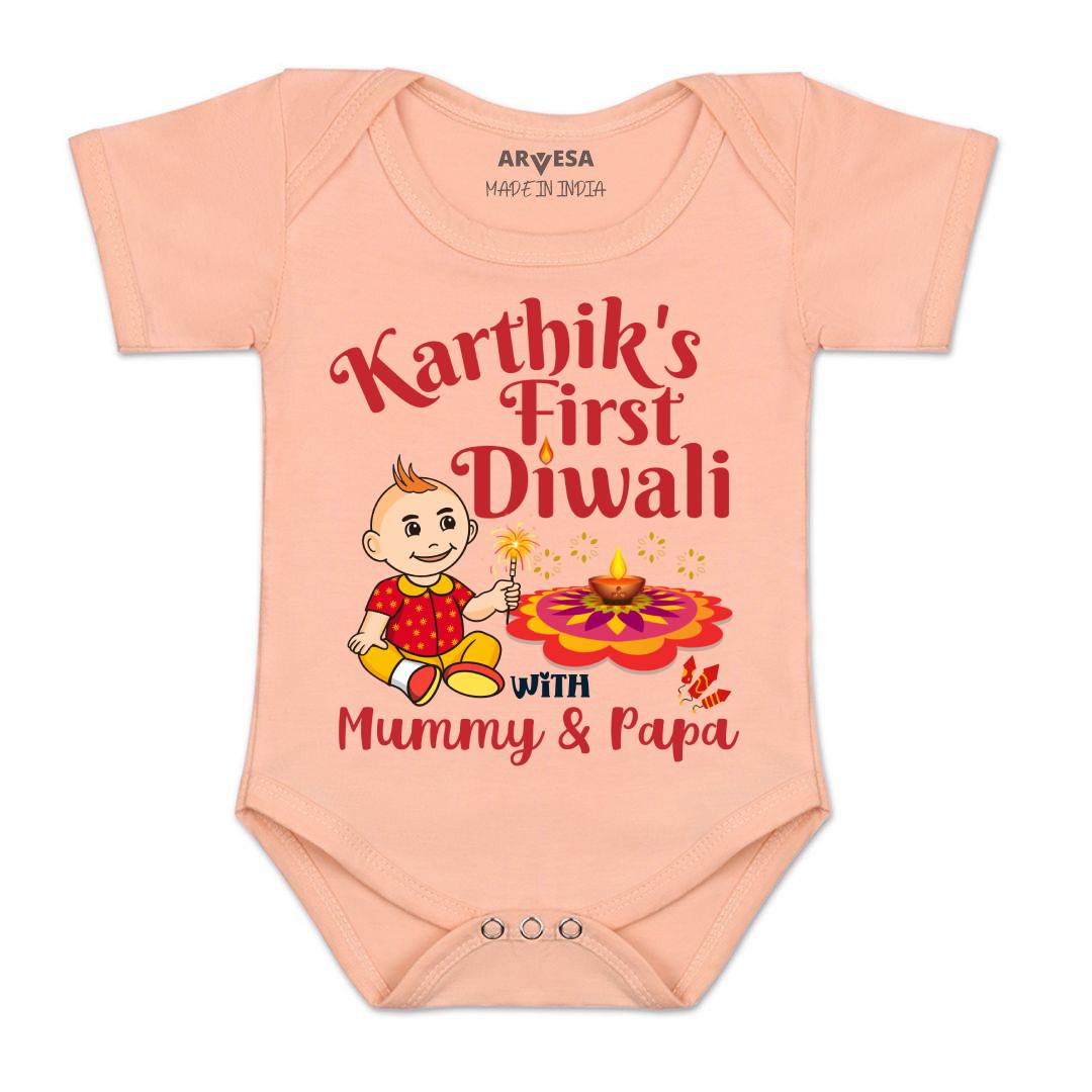 Arvesa My First Diwali Baby Boy & Girl Dress