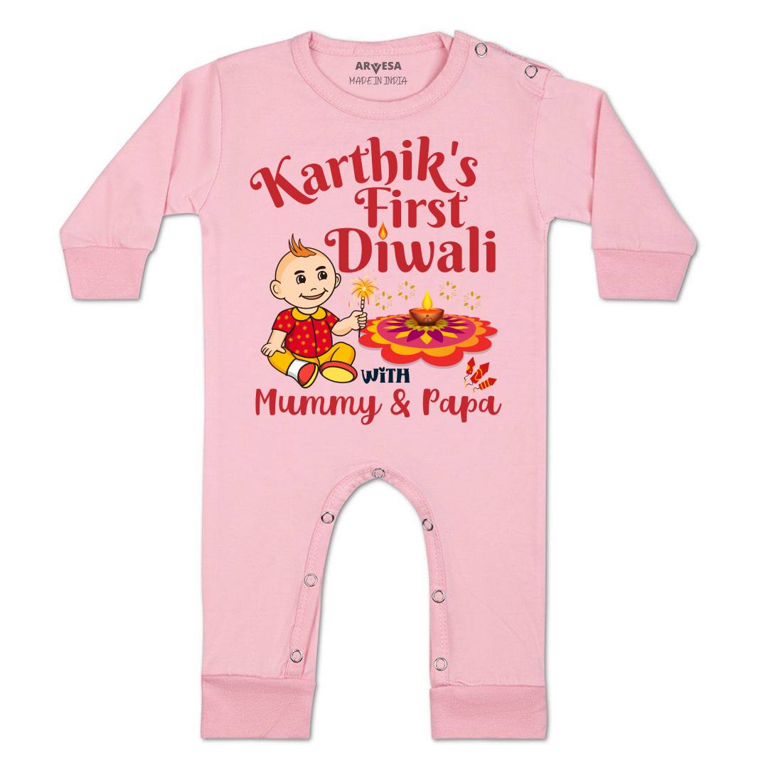 Arvesa My First Diwali Baby Boy & Girl Dress