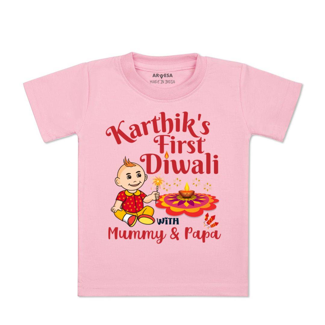 Arvesa My First Diwali Baby Boy & Girl Dress